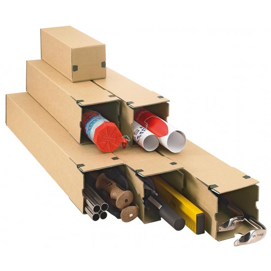 Lange kartonnen doos met plakstrip - 435mm x 105mm x 105mm Lange kartonnen doos met plakstrip - 435mm x 105mm x 105mm