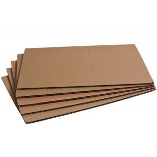 Plaat golfkarton enkele golf bruin - 970 x 1170 mm (450 platen)
