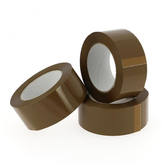 PP verpakkingstape havana - acryl - 66M x 50mm 32µ PP verpakkingstape havana - acryl - 66M x 50mm 32µ